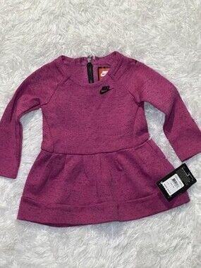 New NIKE Toddler Pink Knit Dress Outfit - Size 18m